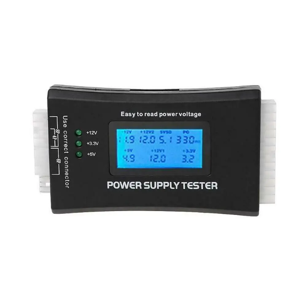 Testador de Alimentação Digital Computador pc Lcd 20 Pin 24 Pin Psu Atx Btx Itx Sata Hdd
