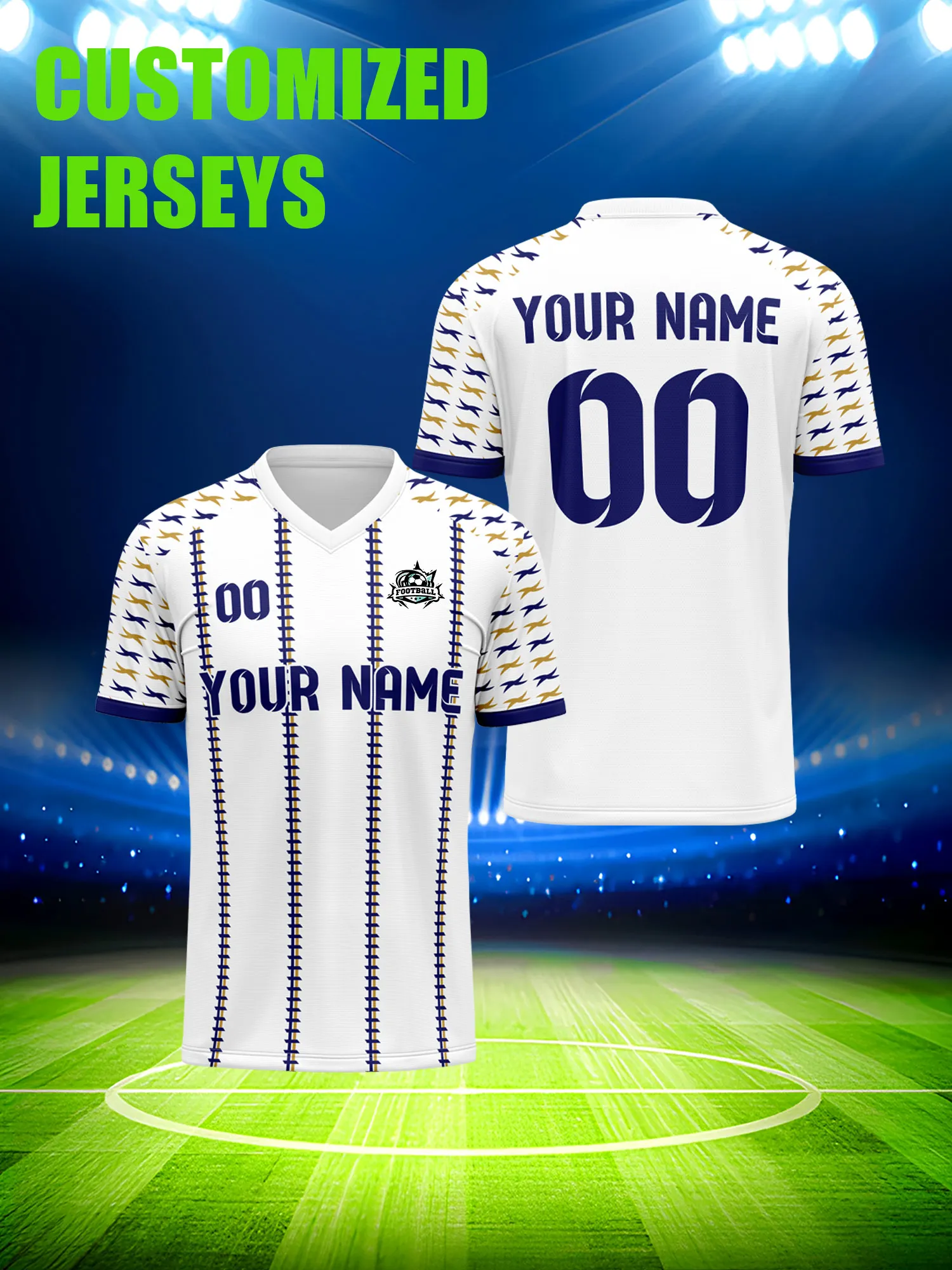 

Футболка для футбола с индивидуальным изображением, номером и именем, для студентов и спортсменов кампусной команды.