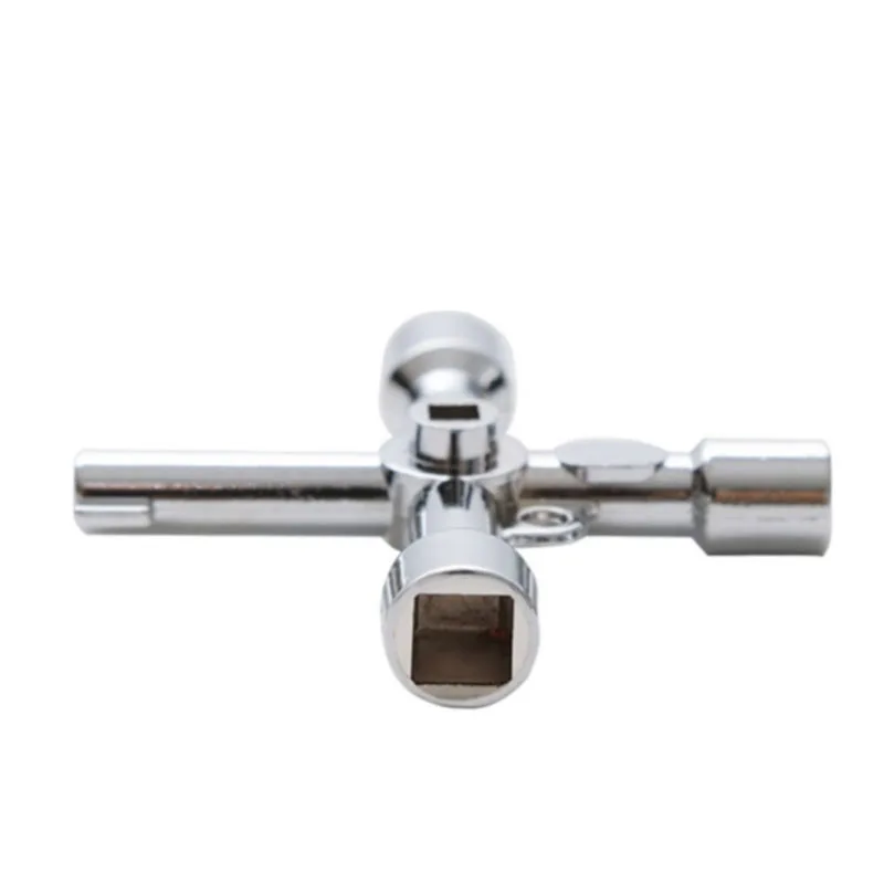 Multifunction Cross Switch Square Key Wrench Zinc Alloy Universal Square Triangle For Water Meter Valve Elevator Cupboard Box