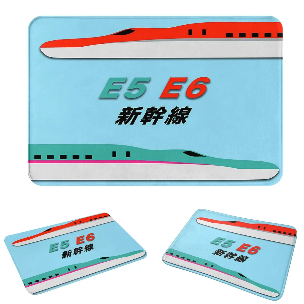 Japanese Shinkansen Bullet Trains Doormat Sand Scraping Carpet Rug Kitchen Entrance Home Floor Mat for Balcony Footpad Mats