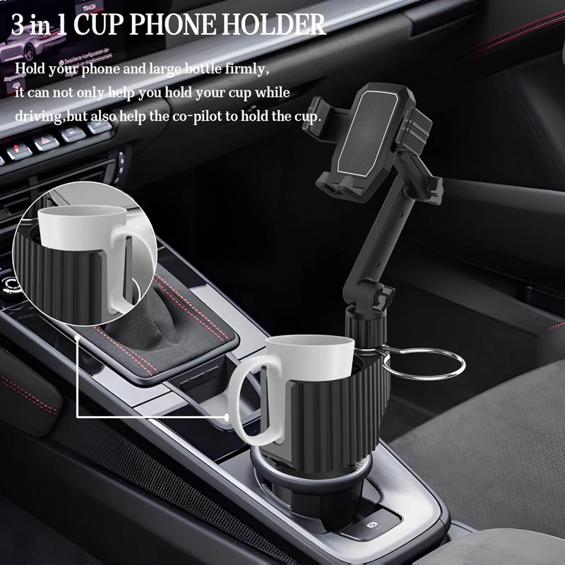 Car Cup Holder Phone Mount With Drink Expand Cup Holder Drink Holder Car Accessories