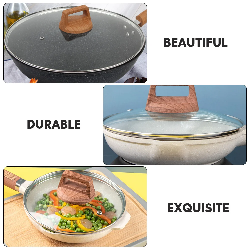 

Visible Tempered Glass Pot Lid Anti-Scald Cooking Cover Heat Resistant Food Protector Multipurpose Kitchen Use