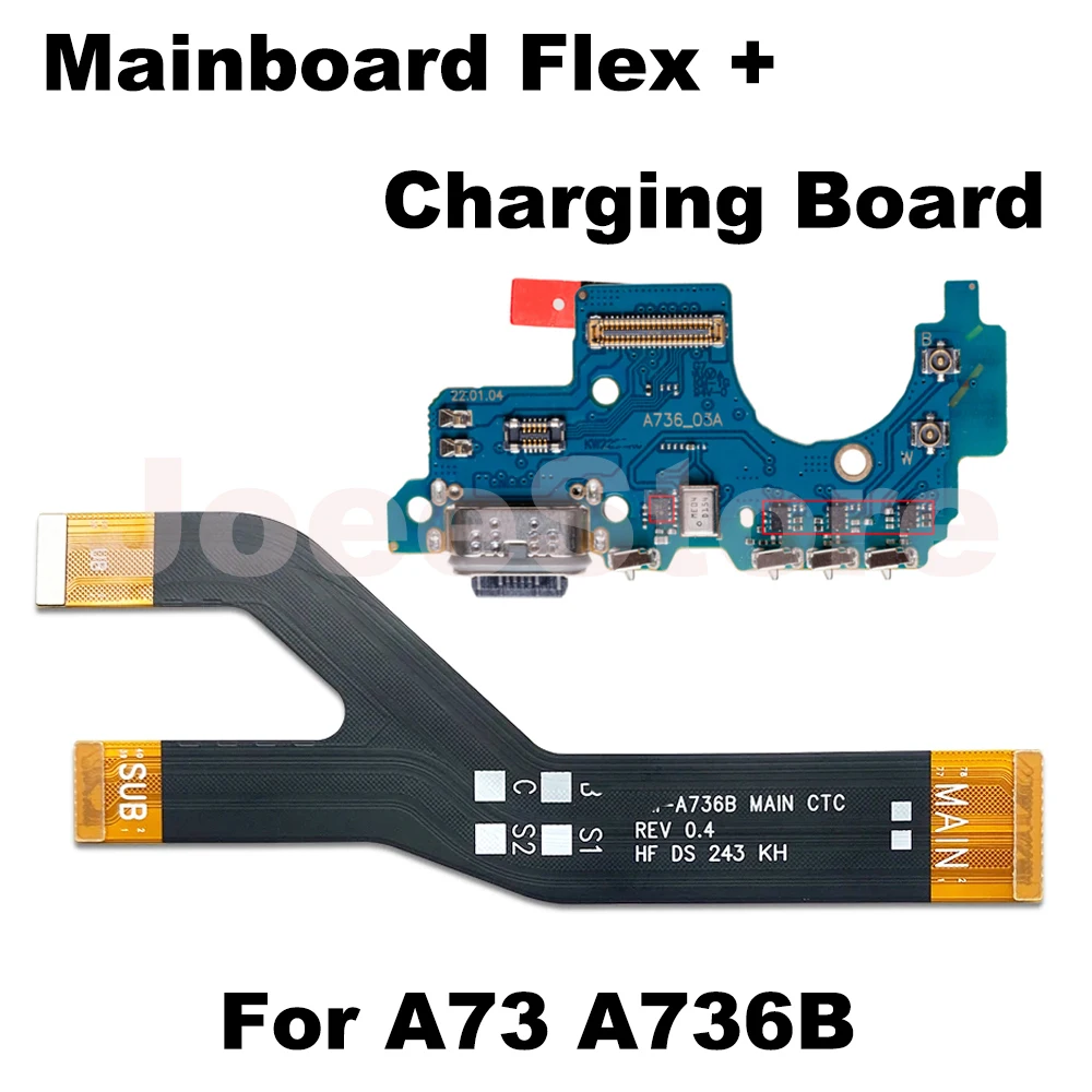 Fast Charger Main Charging Port Board For Samsung A52 A72 A73 A51 A71 A53 A33 A21S Motherboard Connect USB Dock Flex Cable