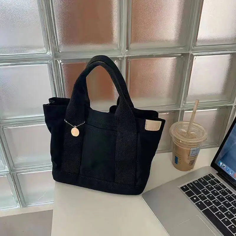 Lunch Box Bag for Office Workers, Hand-Held Bag, Bento Bag, Lunch Box Bag, Insulated Bag, Canvas Small Handbag