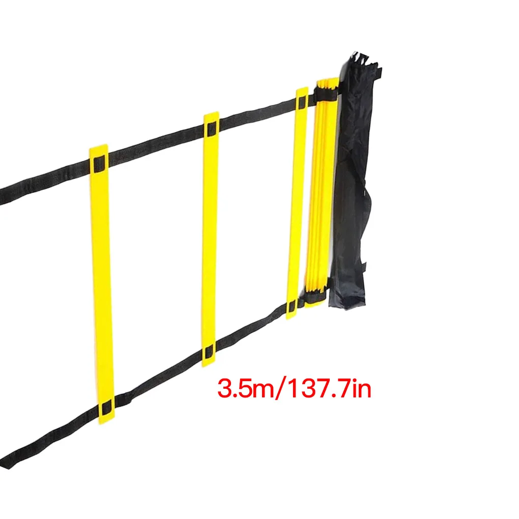 Agility Training Ladder Soccer Speed Jumping Sport Equipment Football Footwork Practise 3.5m Yellow