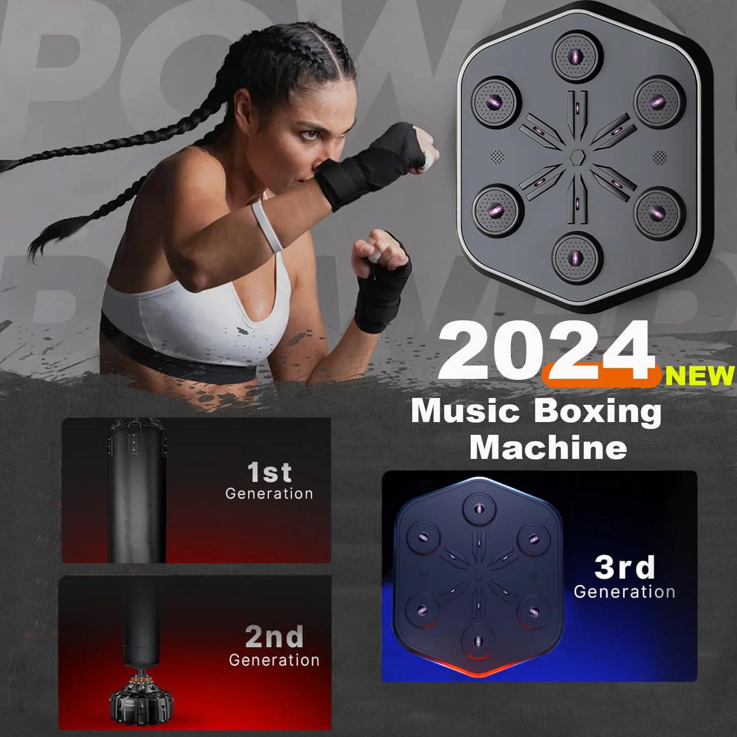 Upgraded Smart Electronic Boxing Equipment, Music Punching Machine, Boxing Target, Smart, New