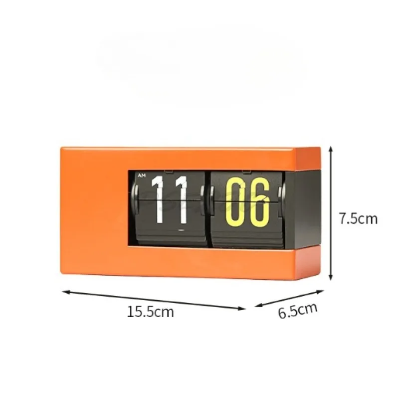 Creative Automatic Page Turning Clock Living Room Desktop Bedside Electronic Simple and Fashionable with Light Clock