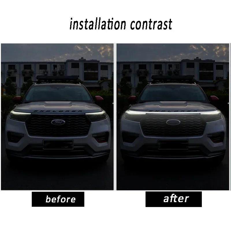 car front light running lamp for ford fiesta focus mondeo taurus mustang territory edge kuga escape explorer fusion f150 ranger