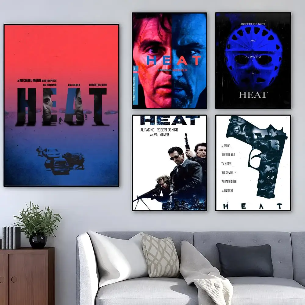 Movie H-Heat 1995 Crime Thriller Poster Removable PP Decorative Poster Water-Resistant Print Apartment Dorm Office Cafe Gift