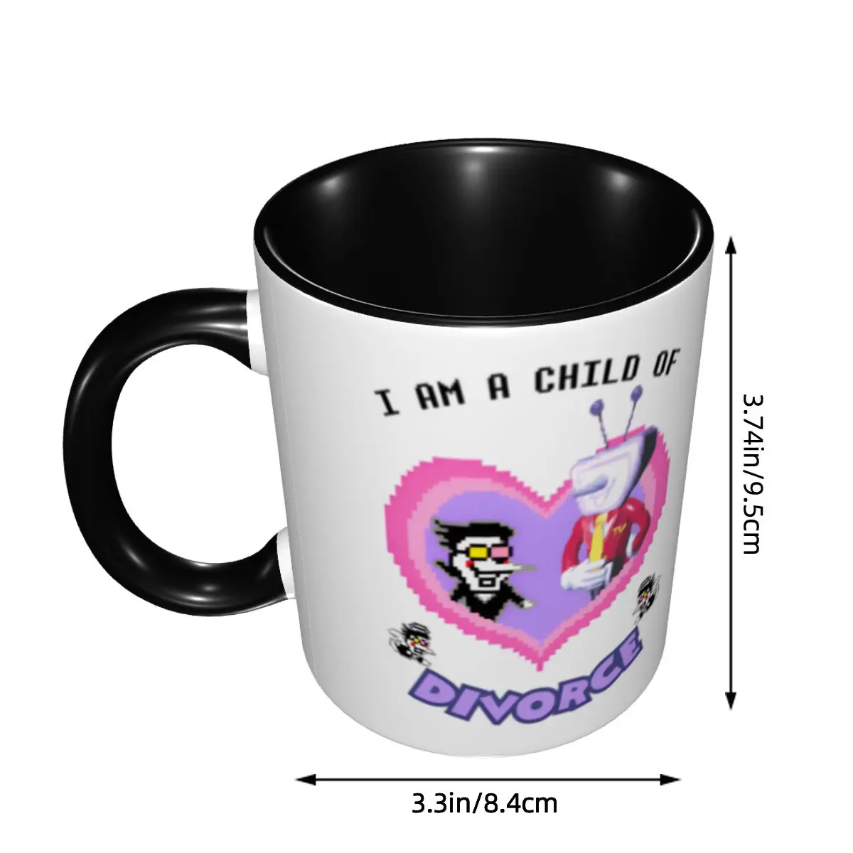 Spamton And Tenna Child Of Divorce Deltarune Game Mug Customized Ceramic Coffee Mug Creative Present