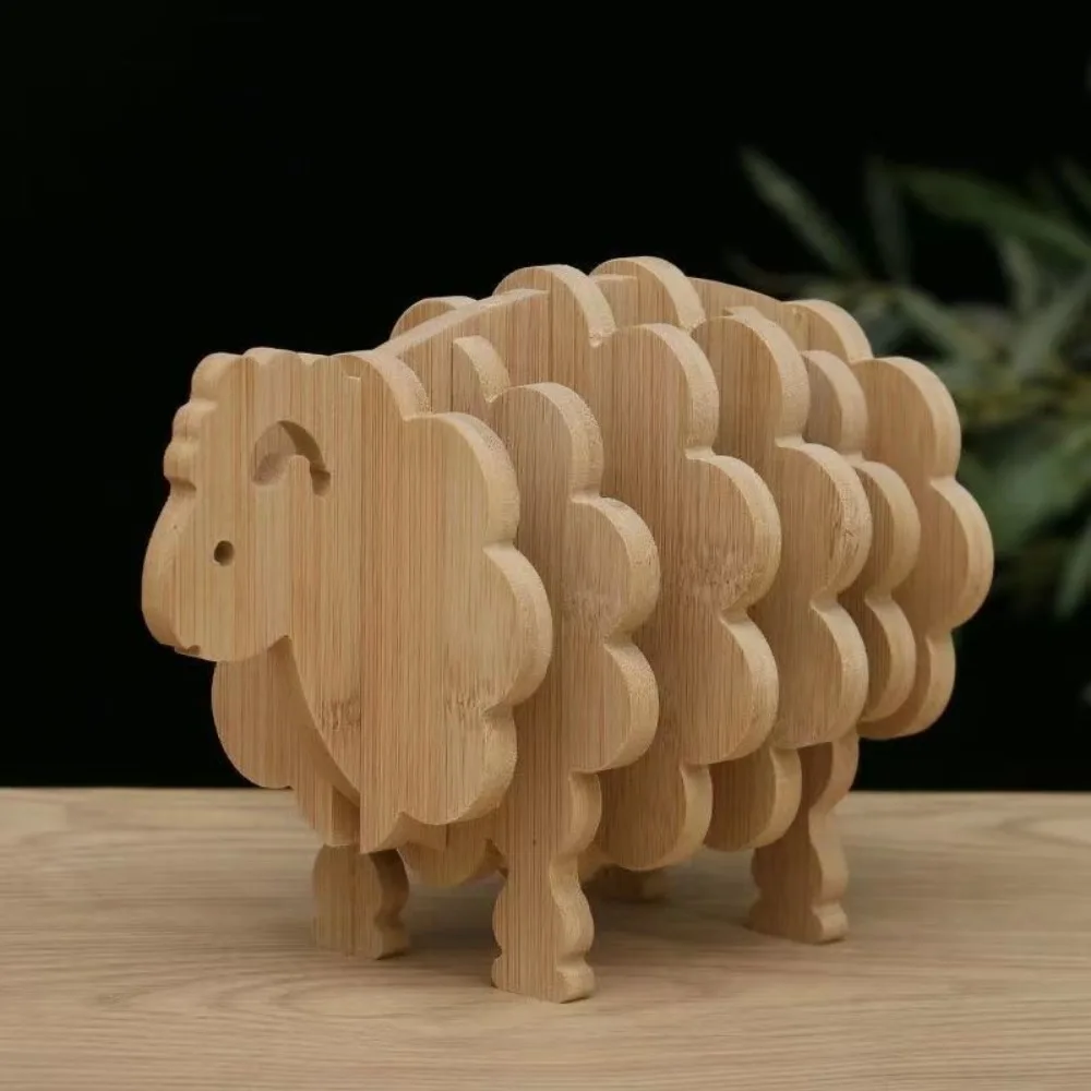 الخيزران الإبداعية كوستر بساط عازل طاولة طعام خشبية حصيرة ارتفاع درجة الحرارة مقاومة مكان حصيرة المنزلية لوحة حصيرة وعاء حصيرة