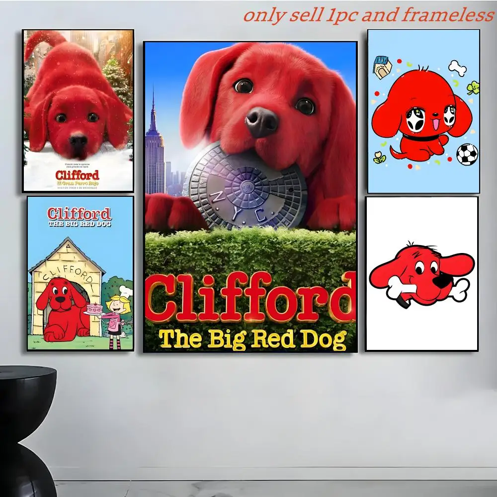 Comic Cartoon C-Clifford the Big Red Dog 2 Poster Poster painting with prints Home bedroom living room decoration gift view 2