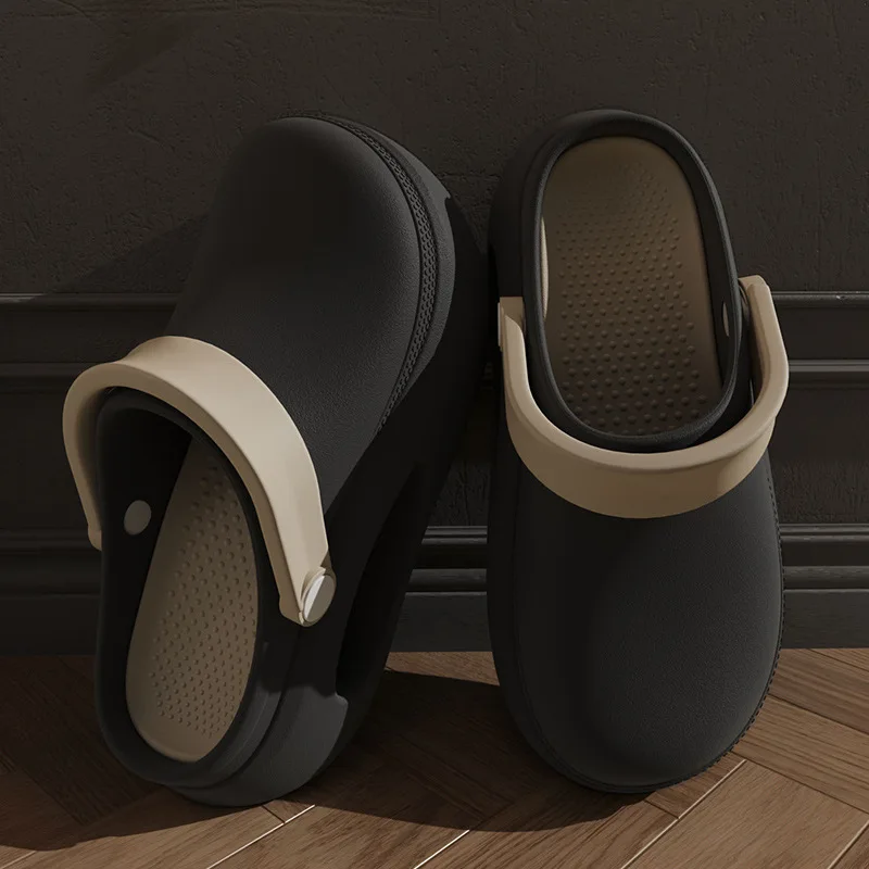 5cm Thick-soled Slipper Height-increasing EVA Cushion-like Clogs For Women's Summer Outerwear Home Indoor Beach Anti-slip