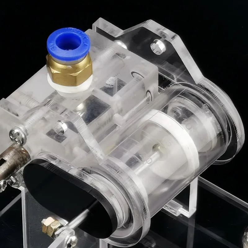 Modelo de motor de vapor, motor de potencia térmica, pistón, movimiento alternativo, juguete, experimento científico, ayuda para enseñanza