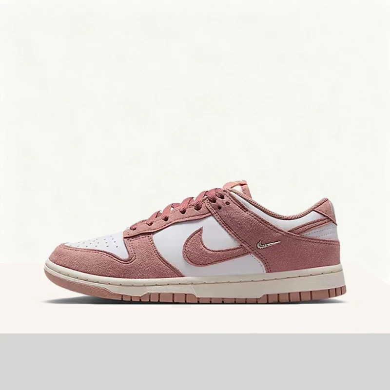 Nike Dunk Low Fashion Cherry Blossom Pink para niñas, zapatillas bajas duraderas, transpirables, suaves y cómodas, IB4417-102