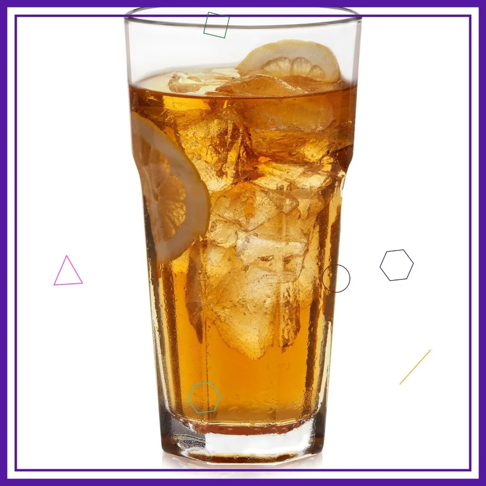 

Набор высоких бокалов для коктейлей из закаленного стекла объемом 22 унции для вечеринок и повседневного использования, прочные и элегантные