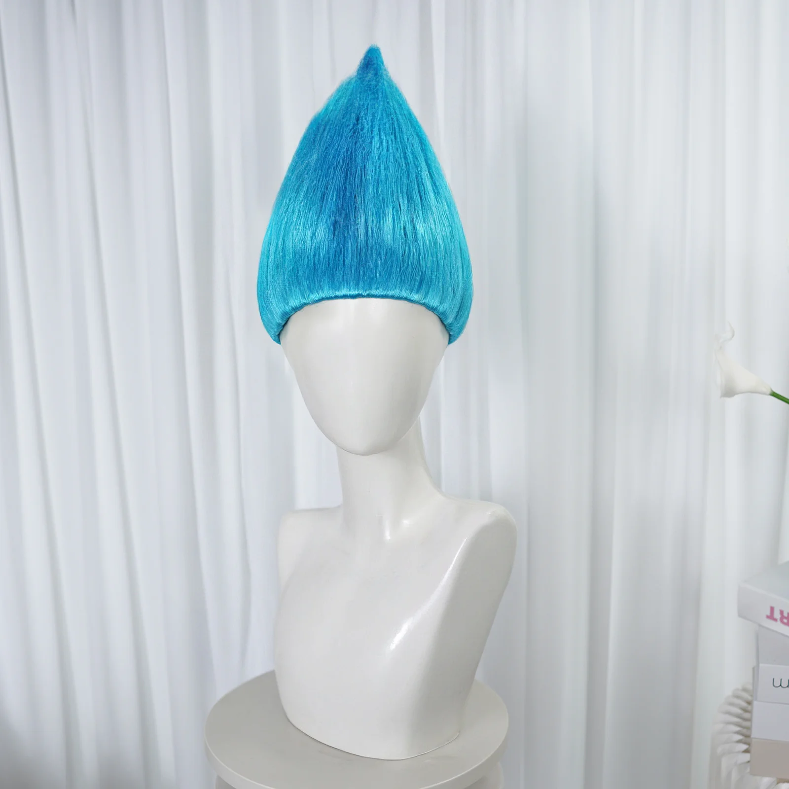 Synthetic Blue Wig for Halloween Party, Funny Cosplay Wig for Adult Men & Women, for Halloween, Themed Parties, Carnival
