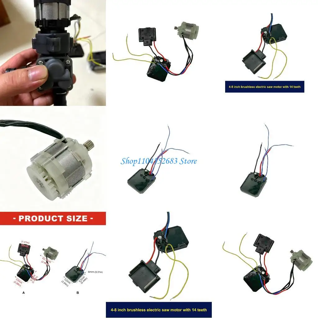 

Y6GD 21V Brushless Electric Chainsaw Motor with 14 Teeth Delivering Enhancing Cutting Performances for 4-8 Inch Applications