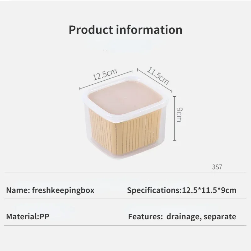صندوق حفظ الطعام الطازج للثلاجة، فصل البصل الأخضر للمطبخ المنزلي، مواد غذائية محكمة الغلق، تخزين استنزاف التجميد