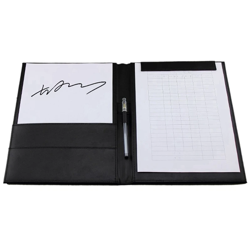 Pu Leather A4 Writing Clipboard Business Notepad Clip Boards Meeting Conference Document Organizer File Folders Paper Resume Sto