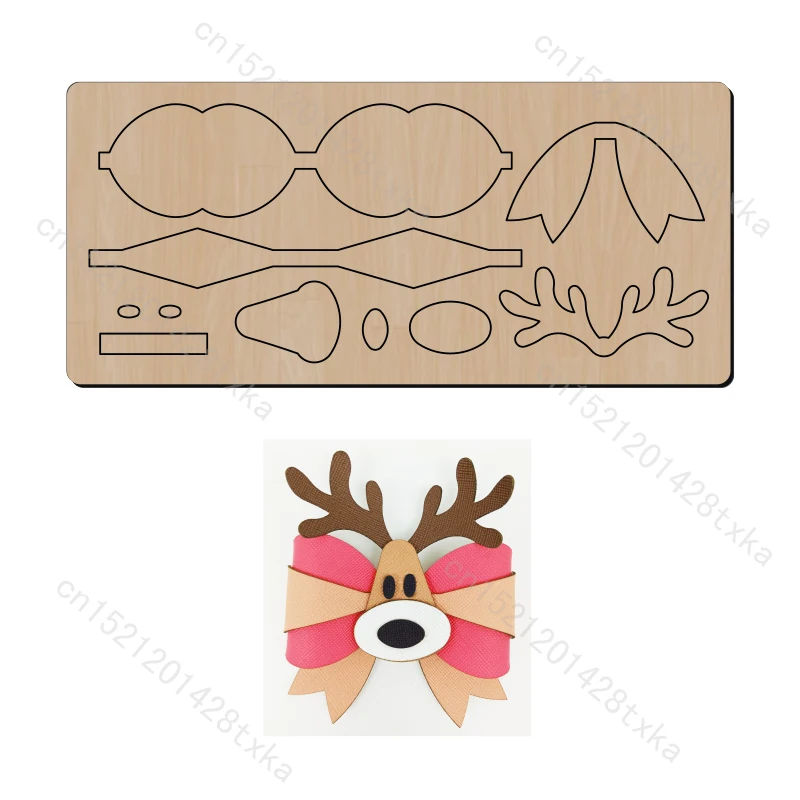 

Christmas Deer Bow New Wooden dies Scrapbooking Cutting Dies C3913