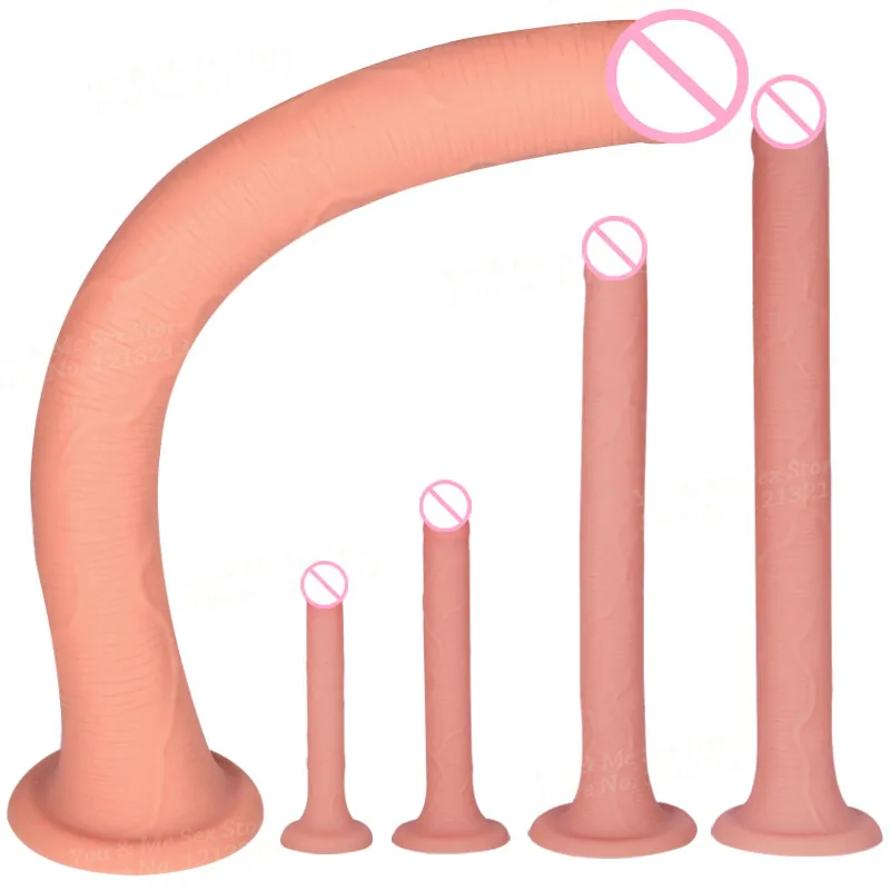 Super Long Realistic Dildo Soft Silicone Big Penis Horse Dick Suction Cup Sex Toys For Women Man Lesbian Strapon Masturbators