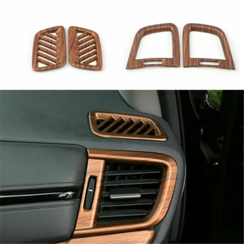 12PCS/Set Peach Wood A/C Vent Trim Panel Switch Panel Gear Shift Frame Cover For Honda CRV CR-V 2017 2018 2019 2020