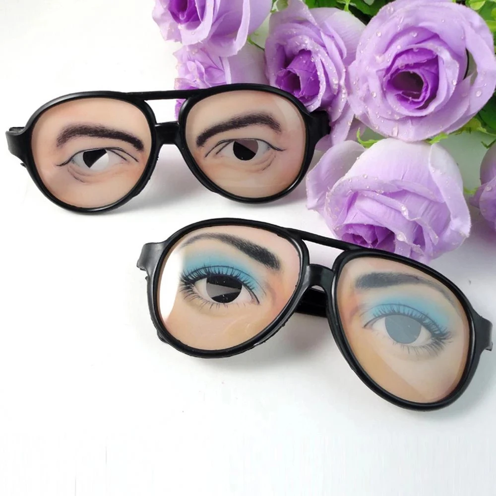 Gag Toys Halloween Prank Toy Eyes Frames Joke Toy Mischief Decoration Fake Glasses Funny Joke Glasses Funny Glasses Glasses Toy