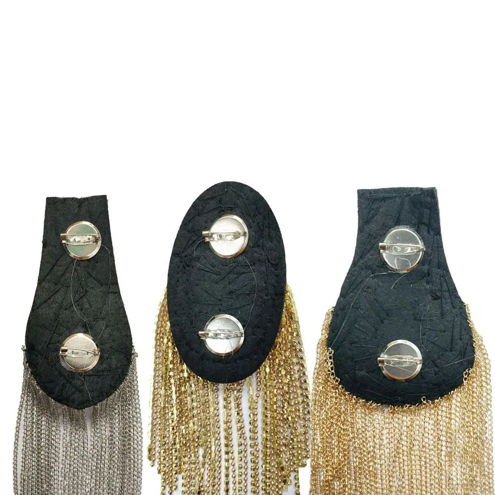 New Long Chain Shoulder Tassel Epaulet Detachable Rhinestone Brooch Shoulder Epaulettes Clothing Accessories