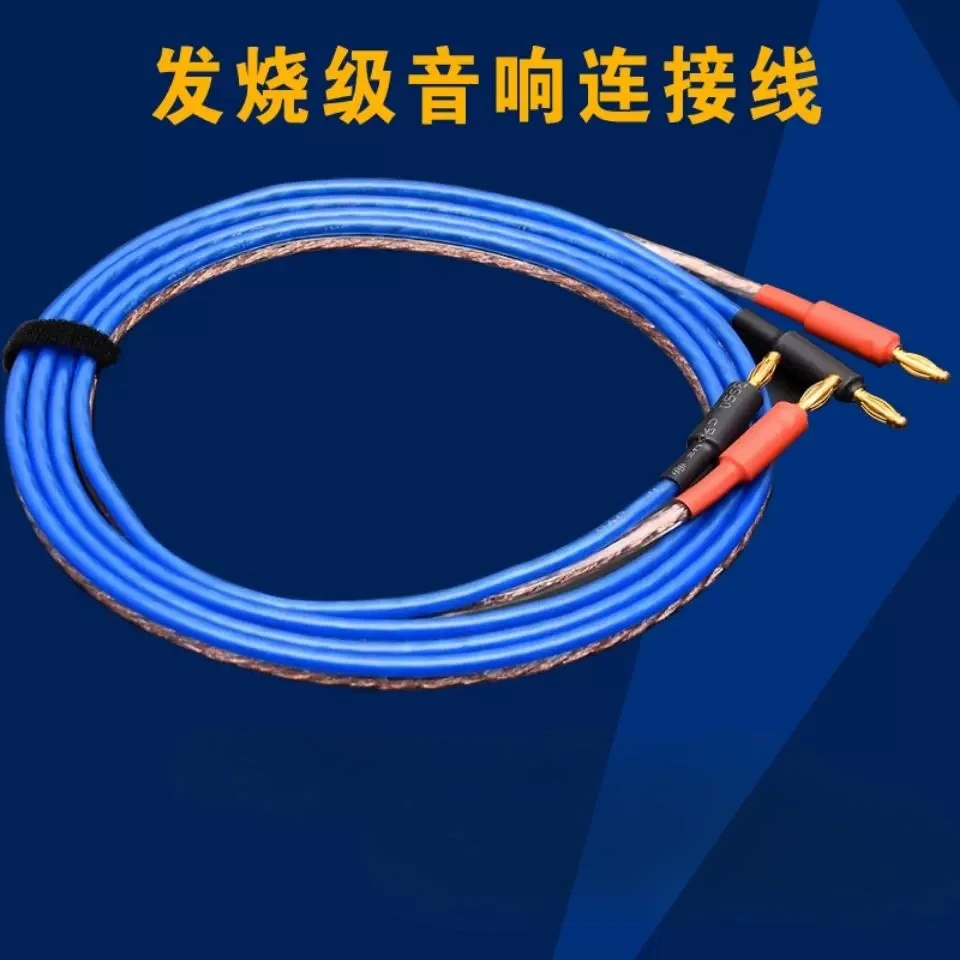 Audiophile Gold-Plated Banana Plug Speaker Cable, Surround & Center Channel Audio Wire for Amplifier to Speaker Connection