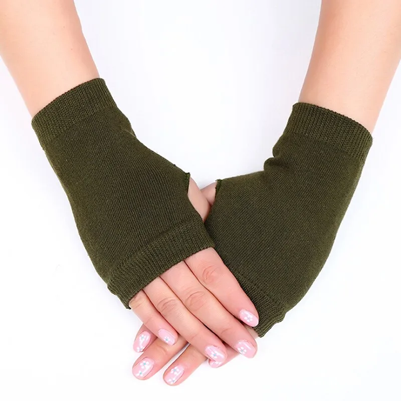 Winter Gloves Female Fingerless Gloves Without Fingers Women Cashmere Warm Winter Gloves Hand Wrist Warmer Mittens image 5