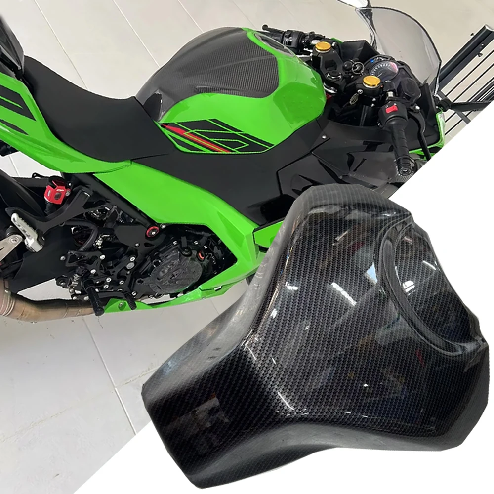 

For Kawasaki Ninja 400 Tank Cover Fuel Gas Fairing Protector Guard Panel Cowl Motorcycle Accessories Carbon Fiber Z400 2018-2024