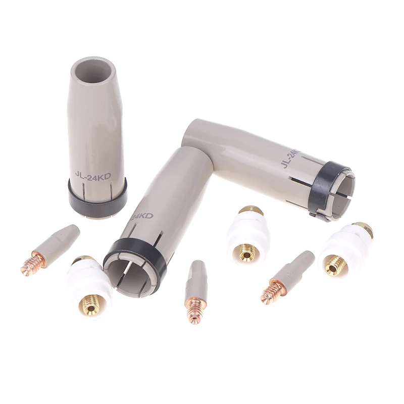 1Set 24KD New Coating Protection Nozzle 0.8/1.0/1.2mm MIG Torch Gas Nozzle Tip Holder Of 24KD MIG MAG Welding Torch