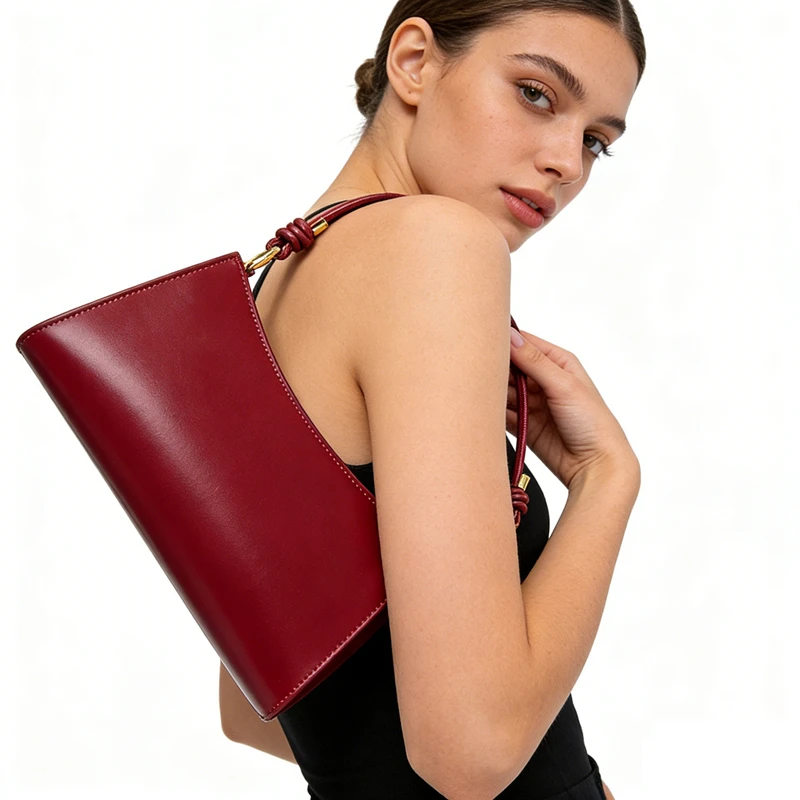 

BURMINSA Роскошные винтажные сумки из натуральной кожи для женщин, элегантные сумки через плечо из воловьей кожи, вечерние сумочки для свиданий и вечеринок