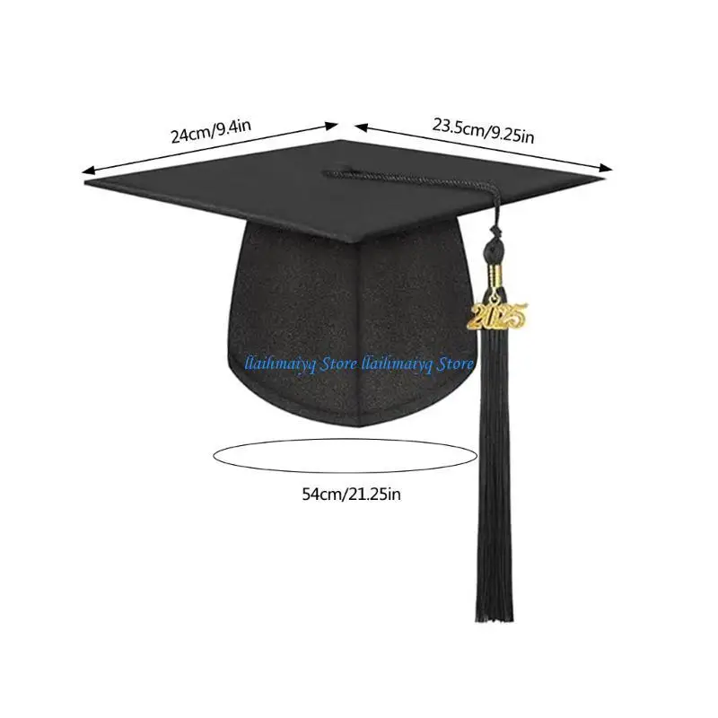 573B شرابات سحر قبعة التخرج أكاديمية تذكارية قبعة هامش قبعة التخرج لمناسبة احتفالية #6