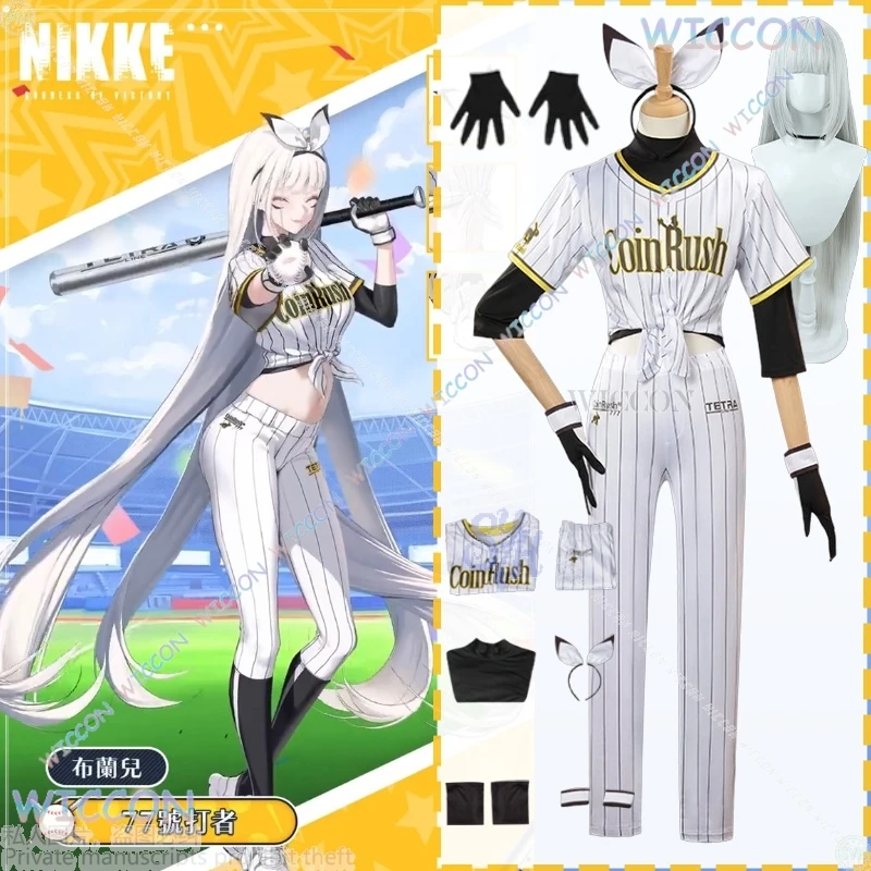

Blanc White Rabbit Cosplay Game NIKKE Goddess Of Victory Anime Costume Sexy Baseball Uniform Kawaii Jirai Kei Girls Halloween