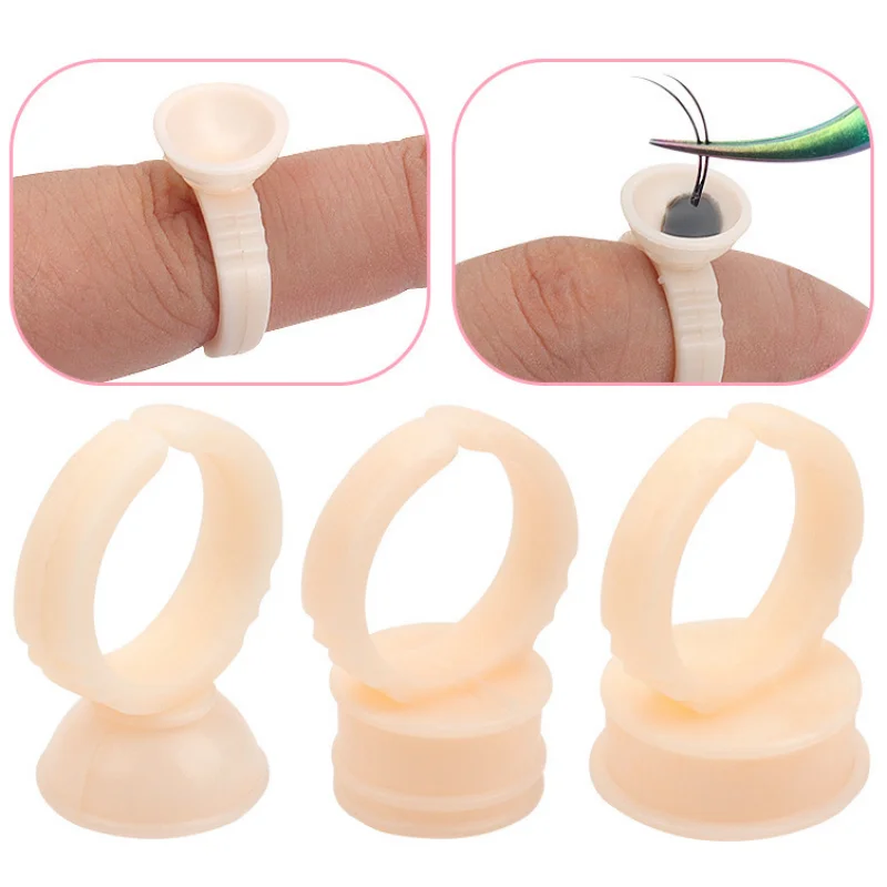 100pcs Disposable Soft Silicone Tattoo Ink Rings Cup  Eyebrow Eyelash Extension Glue Container Permanent Tattoo Pigments Holder