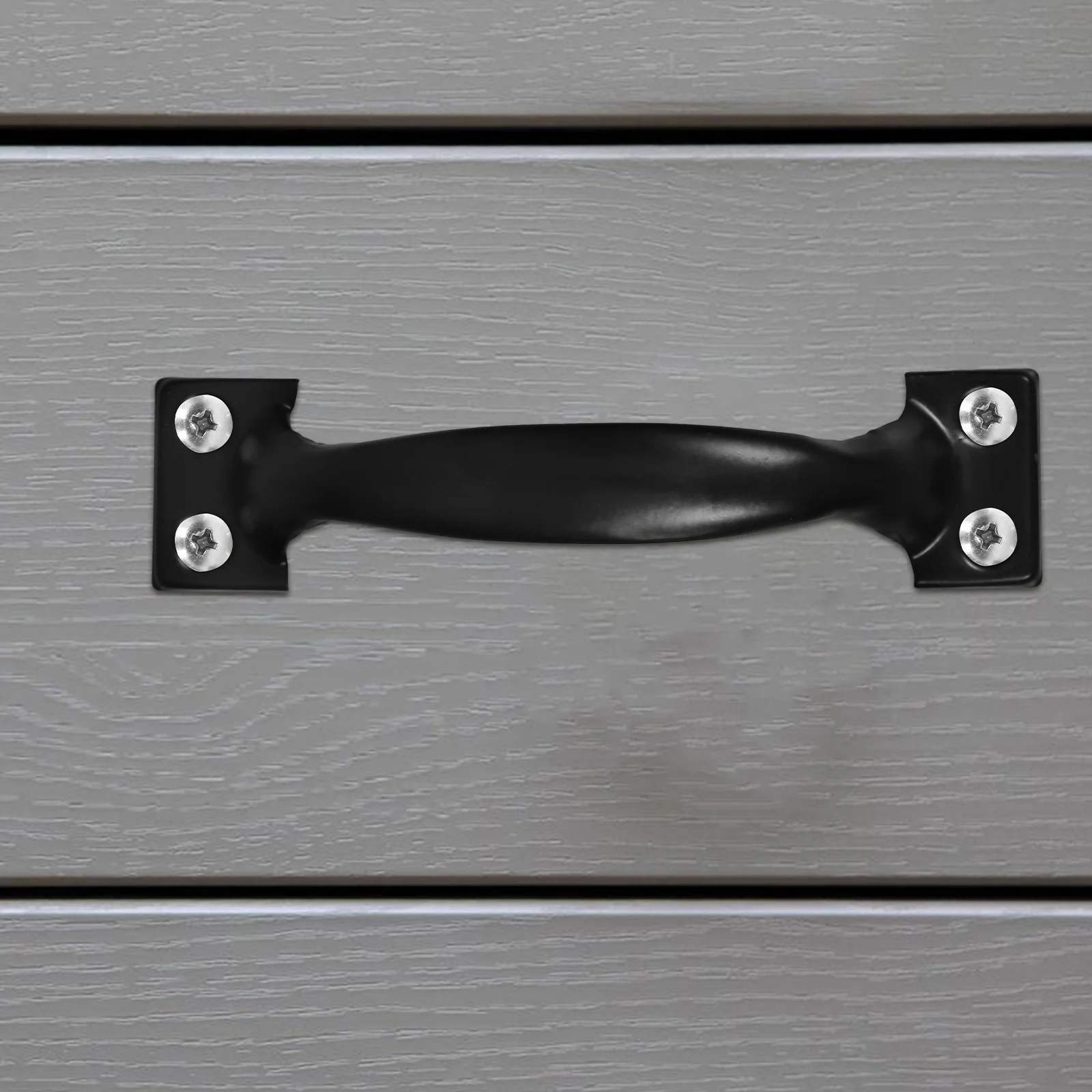 

10pcs Door Handles Black Metal Bow Design Durable Finish Closet Drawer Knobs Garage Gate Dresser Heavy Duty Hardware