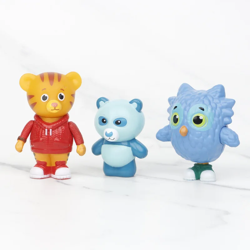 5 ~ 10 adet/takım karikatür Anime Action Figure Daniel Tiger mahalle koleksiyonu Model oyuncaklar çocuklar için hediye