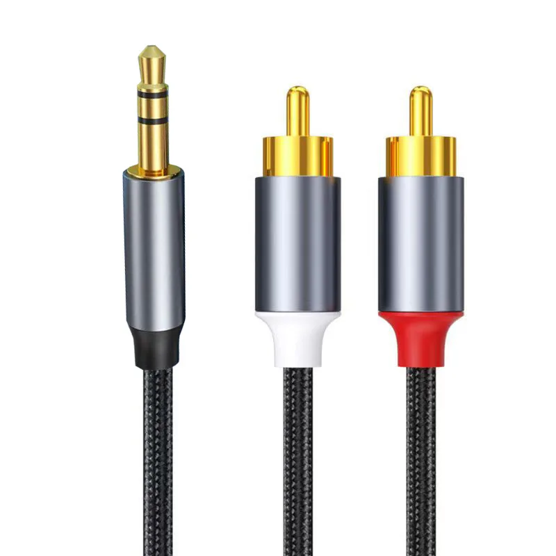3.5mm plug To 2RCA Cable 2 RCA Splitter Adapter Cable Audio Connection Male to Male Stereo Aux Cord Cable for Stereo Speaker view 6