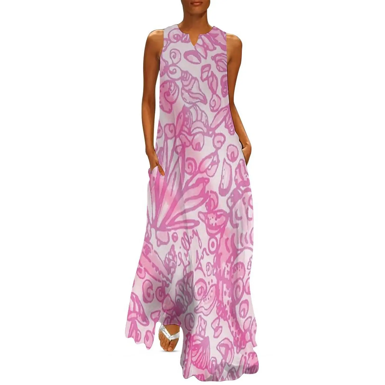 

Pink sweet Long Dress dress summer 2025 women Women's summer dresses evening dresses ladies luxury woman evening dress