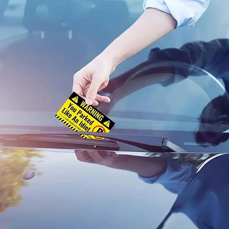 50PCS Bad Parking Cards You Parked Like An Idiot Funny Cardboard Parking Violation Cards With Multi Violation Reasons
