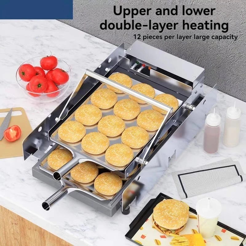 Hamburger Machine Commercial Small Automatic Toaster Double-layer Toaster Electric Hamburger