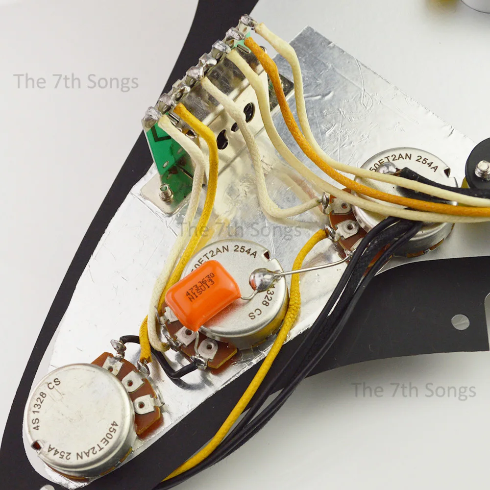 Vintage 1954 Alnico 3 ST Guitar Loaded Pickguard SSS Alnico III SSS Single Coil Pickups Guitar Wiring Pre-wired view 2