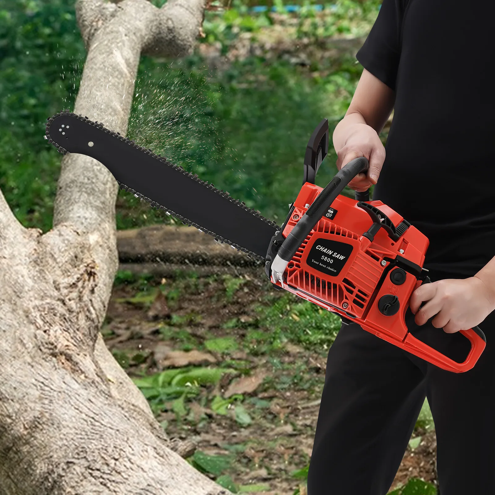 

58cc 20 Inch Chainsaw Gasoline Powered Chainsaw 2-Stroke Engine 3.53-3.6hp