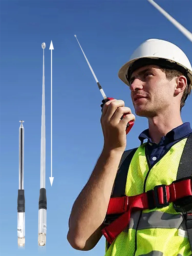 Anteny teleskopowe/wysięgnikowe 27 MHz, od 9 cali do 51 cali, złącze TNC, antena radiowa CB do radiotelefonów CB przenośnych/ręcznych.