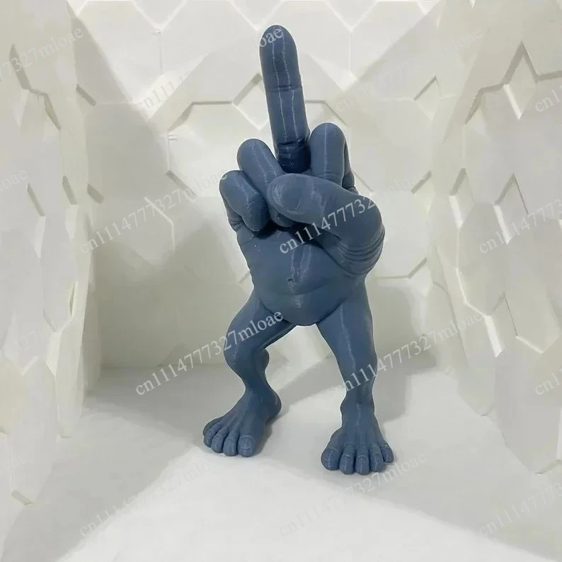 Middle finger character desk resin decoration creative interesting middle finger desktop legs