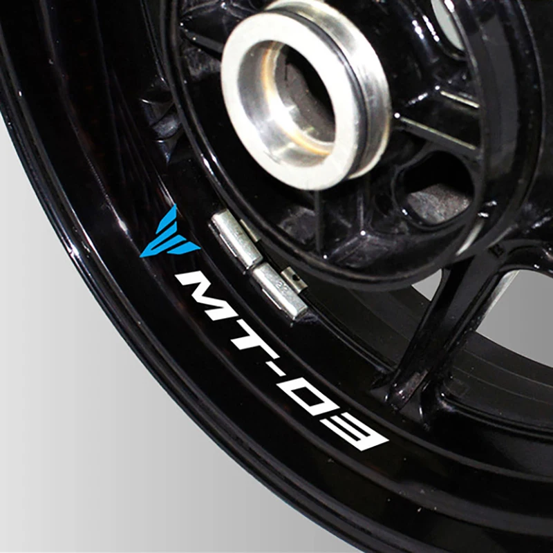 Para MT-03 mt03 mt03 motocicleta anel interno roda adesivos reflexivo aro listra fita moto adesivo decalques à prova dwaterproof água