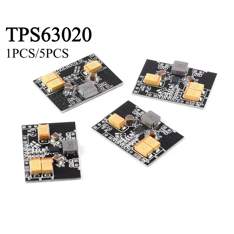 5/1PCS TPS63020 Automatic Boost/Buck Module Lithium Battery Boost/Buck 3.3V 4.2V 5V Voltage Regulation Low Ripple