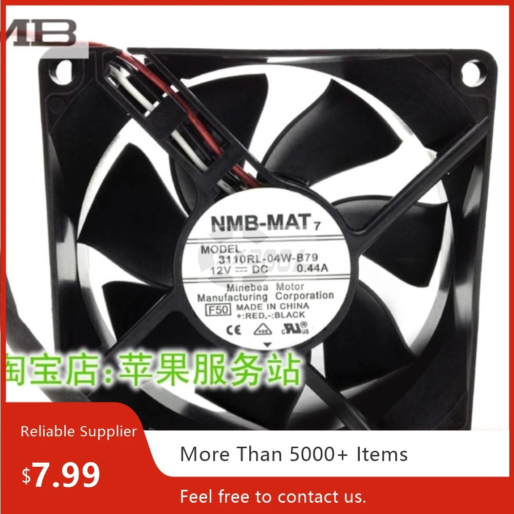 

Вентилятор 80 мм для NMB 3110RL-04W-B79 80x80x25 мм 12 В 0,44 А, двухшаровой охлаждающий вентилятор для сервера с высоким воздушным потоком